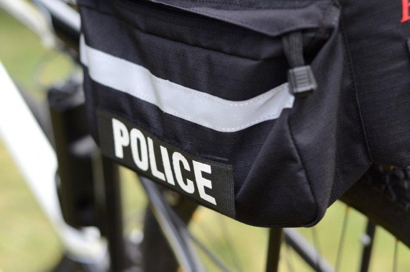 Police bag on a bike