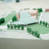 Model of the planning stage of the Rozsa Center