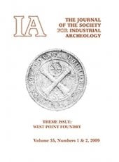 Journal of the Society for Industrial Archeology cover