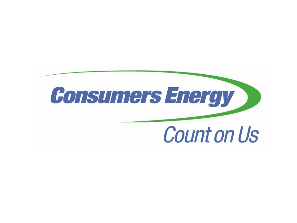 Consumers Energy logo. Count on Us.
