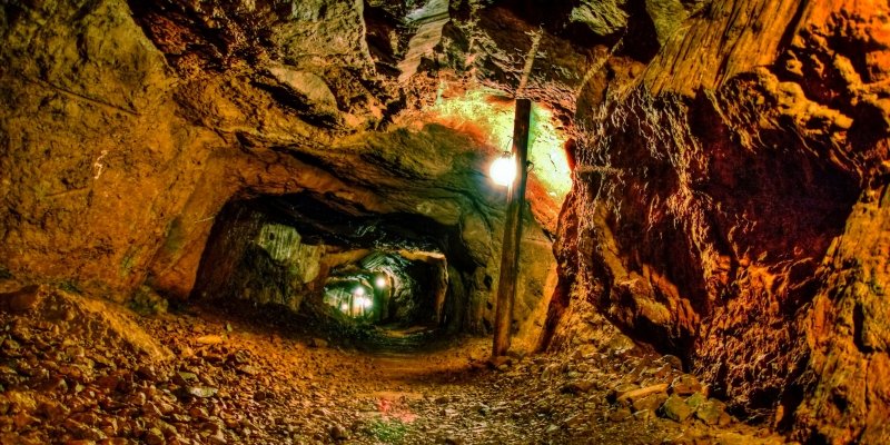 Underground in the Quincy Mine.