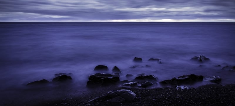 Dark and moody Lake Superior. 