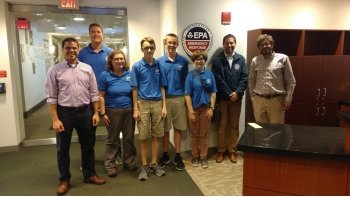 whiz kids team stand with EPA officials