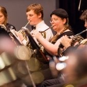 French Horn section of the Keweenaw Symphony Orchestra.