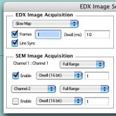 EDX image acquisition in image setup icon.