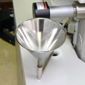 Metal funnel near the FE-SEM system.