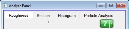 Analyze Panel toolbar with functions described in the text.