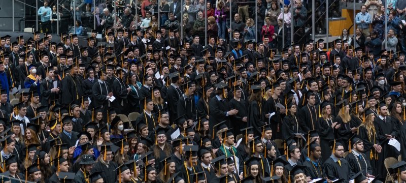 Student at commencement.