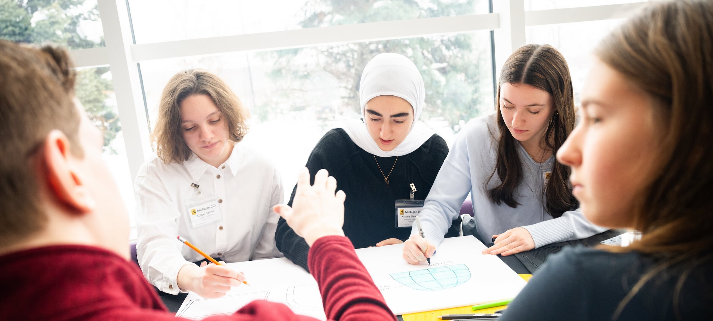 Students working on a problem.