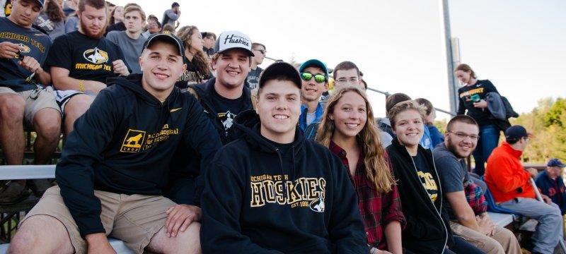 Students at a football game.