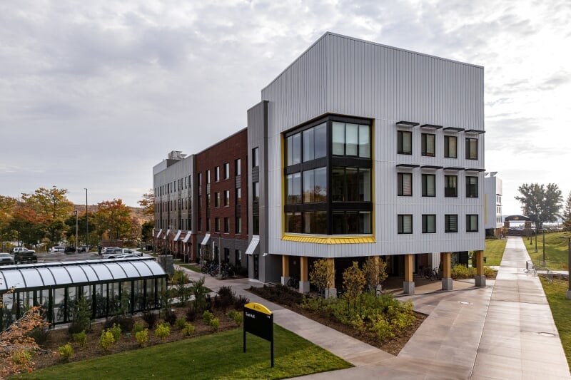 West Patio, looking northward including bike racks