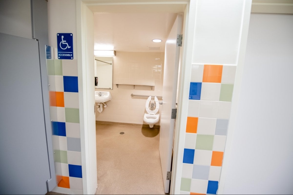Accessible restroom area.