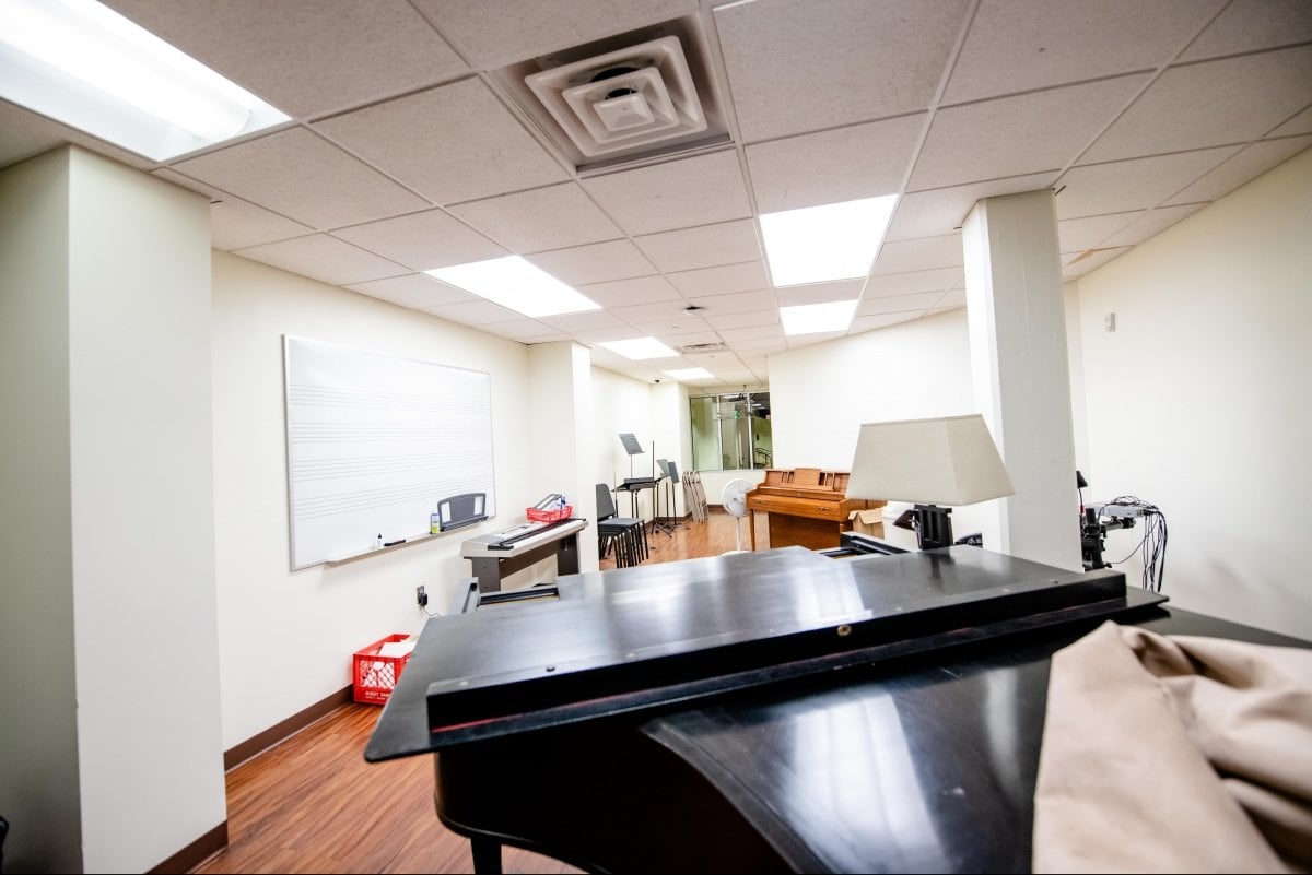Piano in the music room.