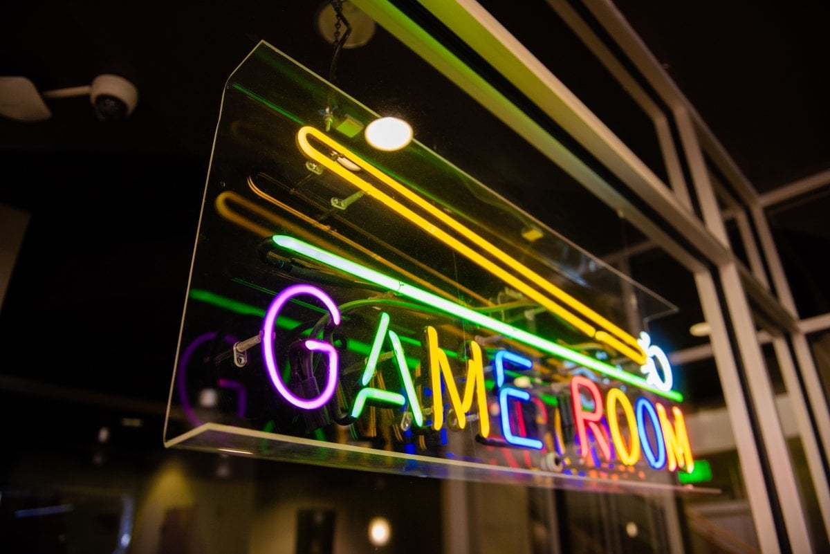 Game Room neon sign.
