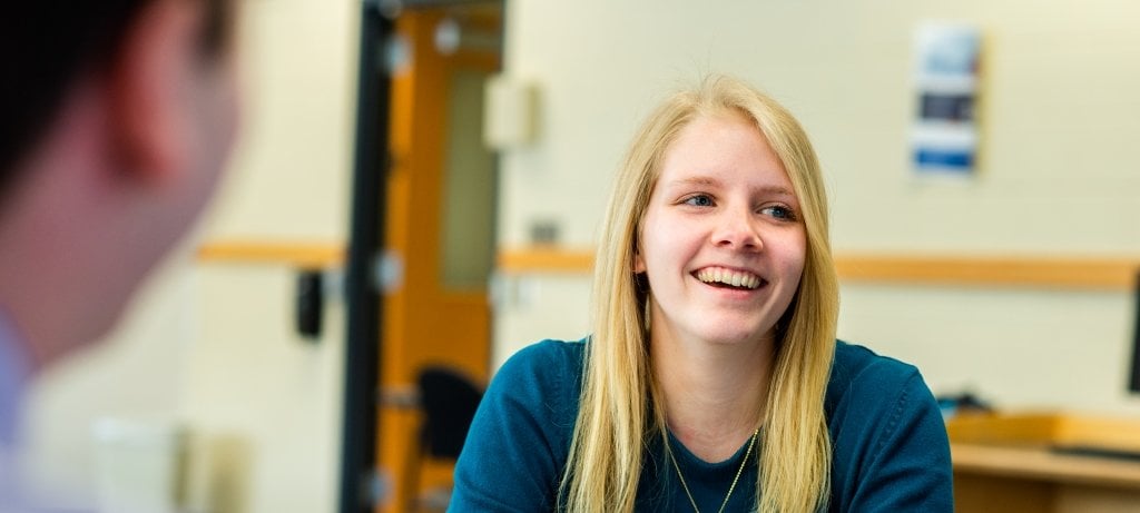 Student on campus