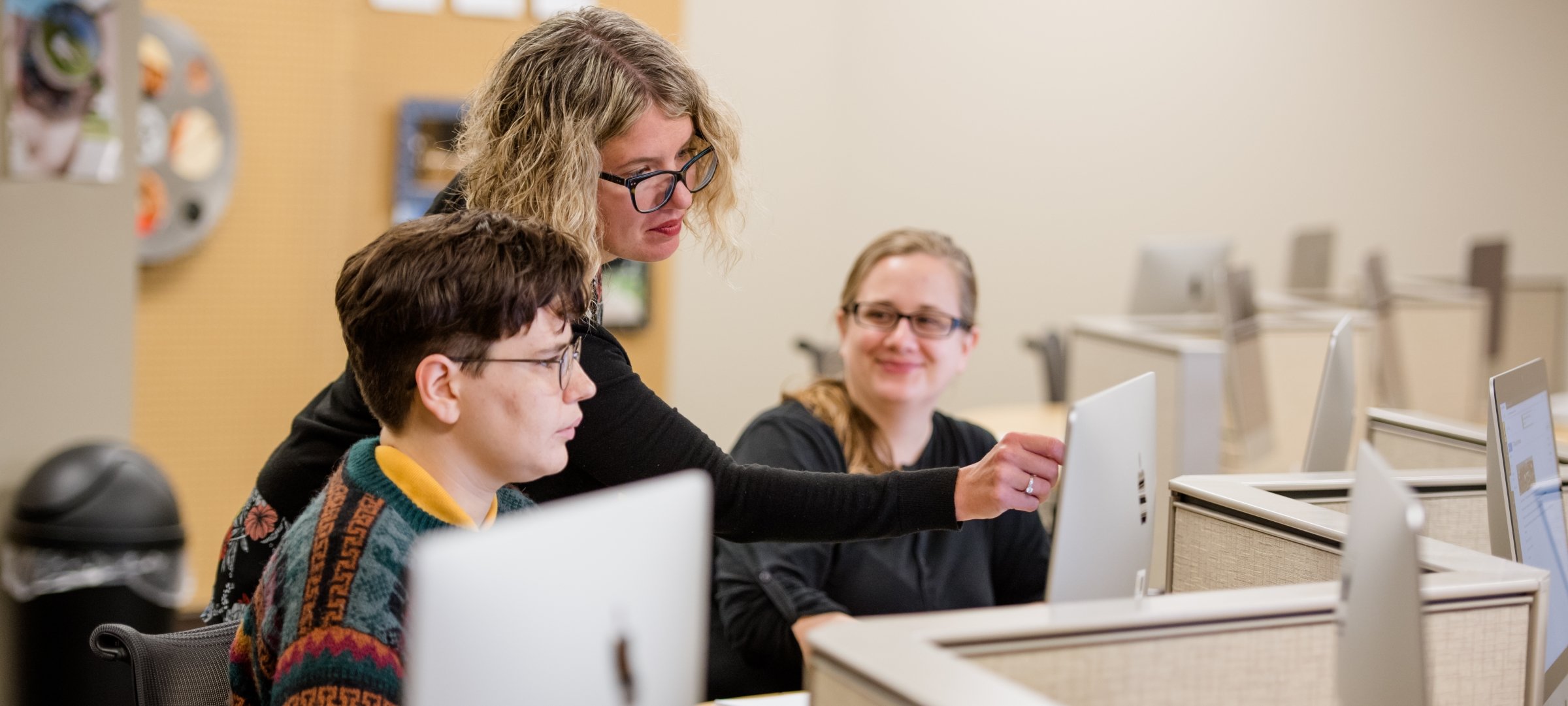 Student in a computer lab.