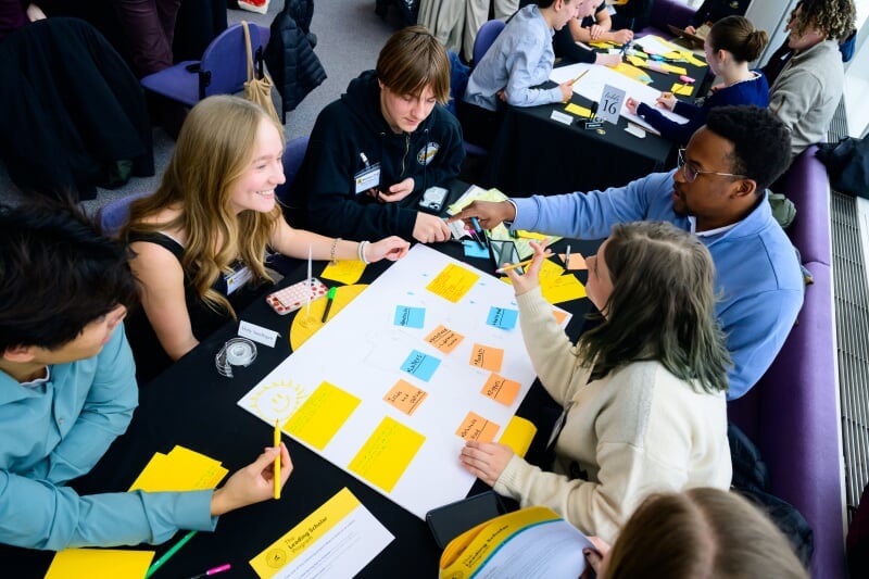Leading Scholar students during team-based innovation group project.
