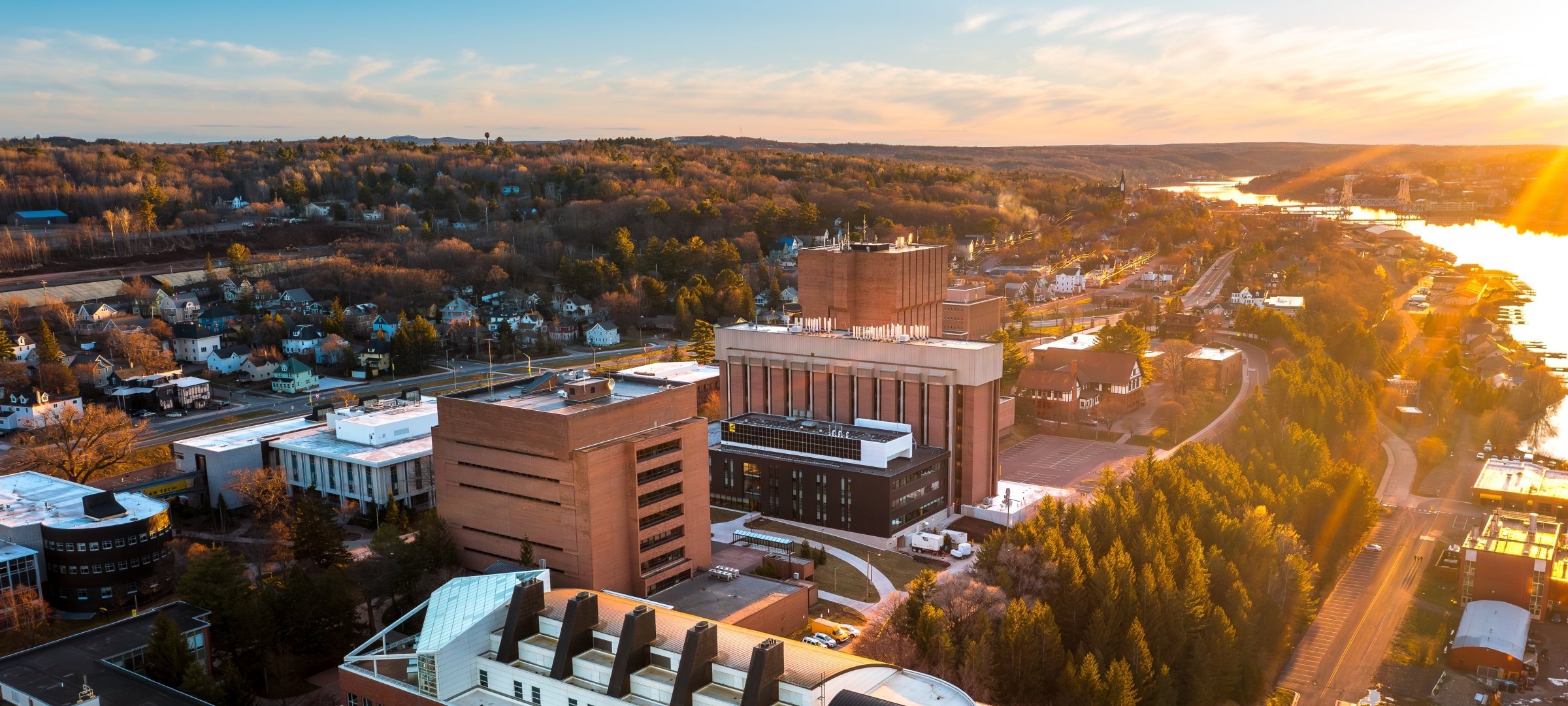 Arial view of campus