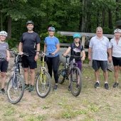 Group of mountain bikers