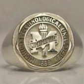 Silver class ring