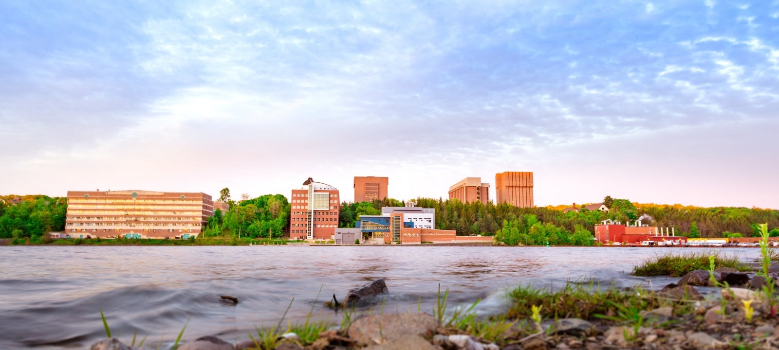 Campus from across canal