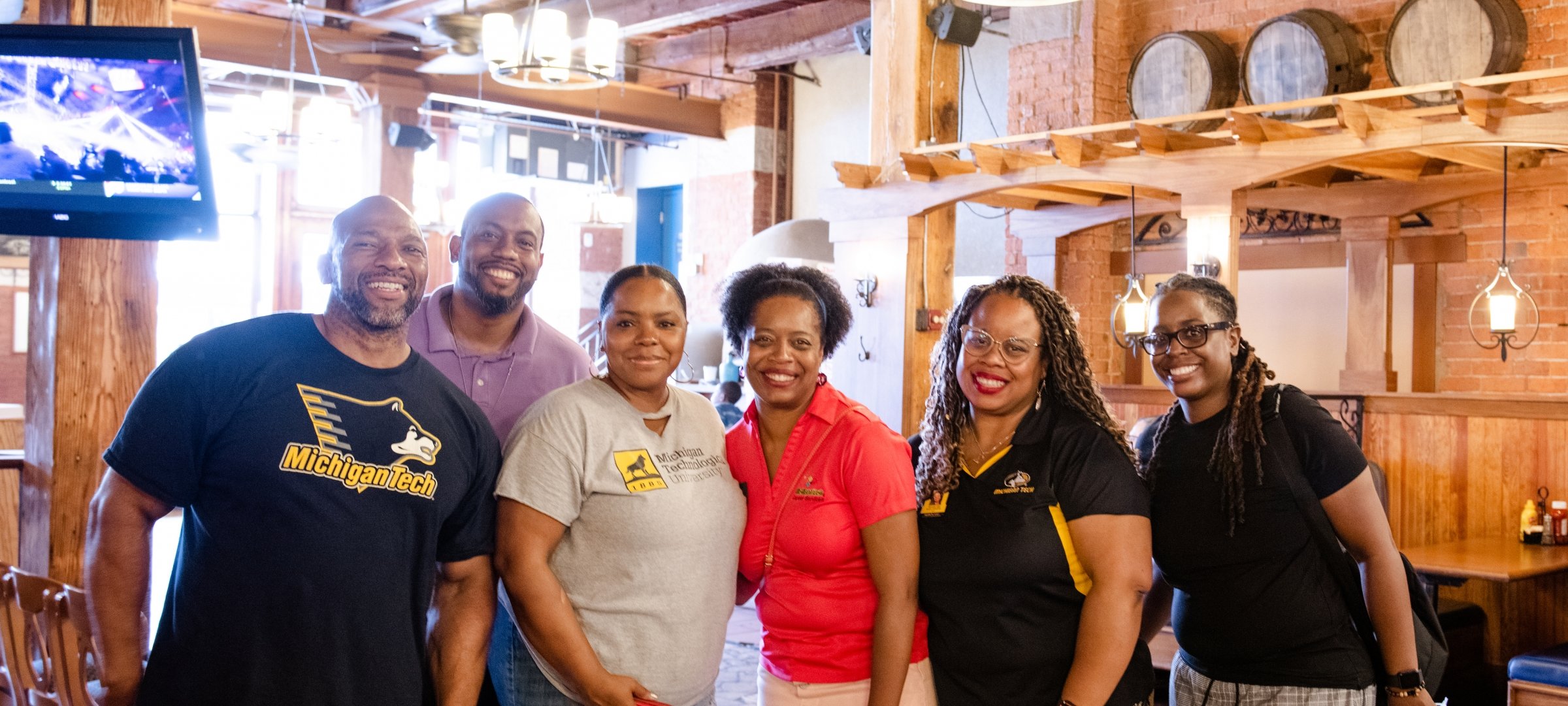 Group of alumni at an event in Detroit.