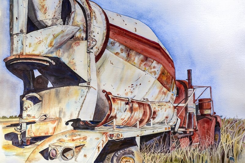 Concrete Mixer, 2023, by Ellen Hedfield