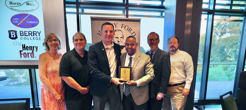Michigan Tech staff accept Friends of Ford Award.