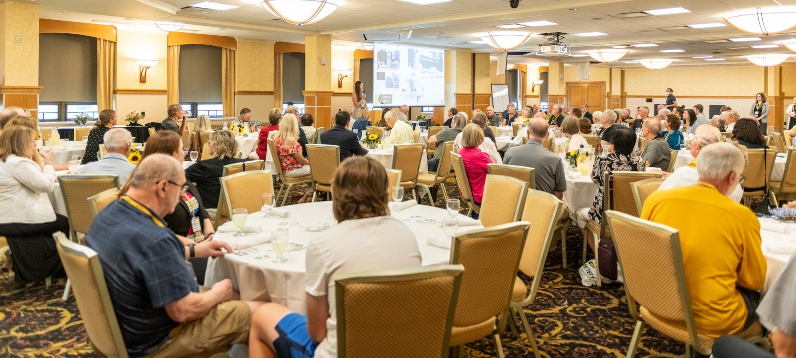 Presentation to alumni in the MUB Ballroom