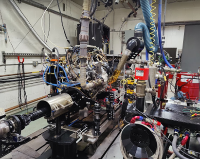 Engine in light duty test cell