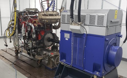 Engine in heavy duty test cell
