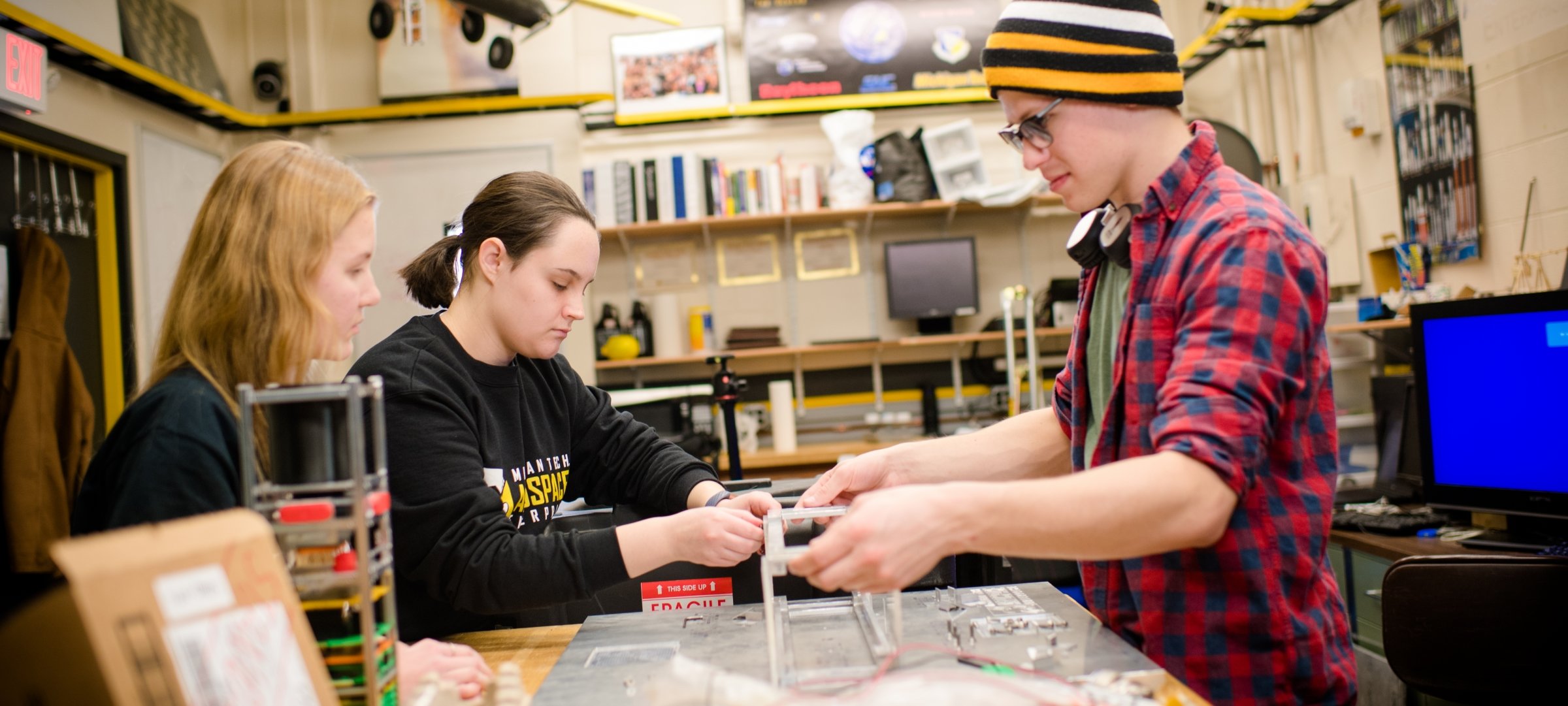 Student working in the Aerospace Enterprise