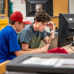 Students studying