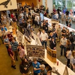 Overhead view of attendees at the Design Expo in 2022