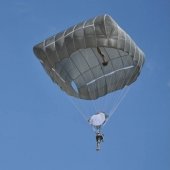 Parachuter jumping from a plane