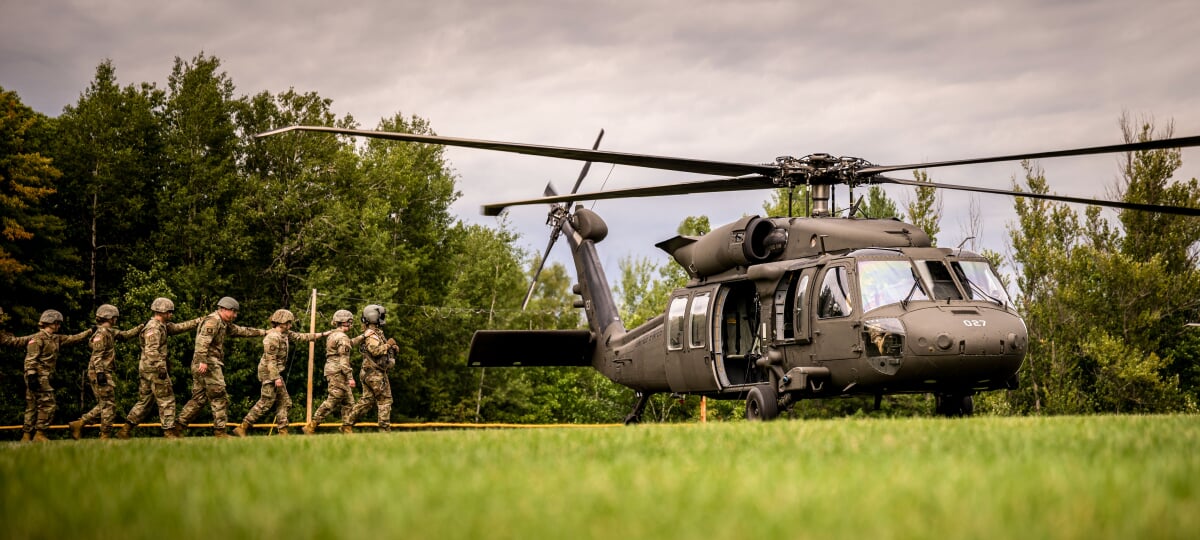 Cadets participate in helicopter training