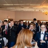 Air Force and Army Cadets with guests at Military Ball