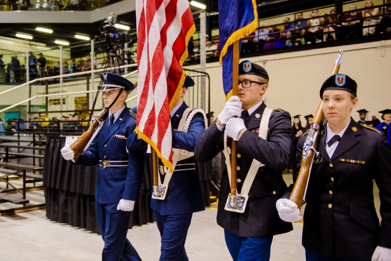 Color Guard at the Spring 2019 Commencement Ceremony.