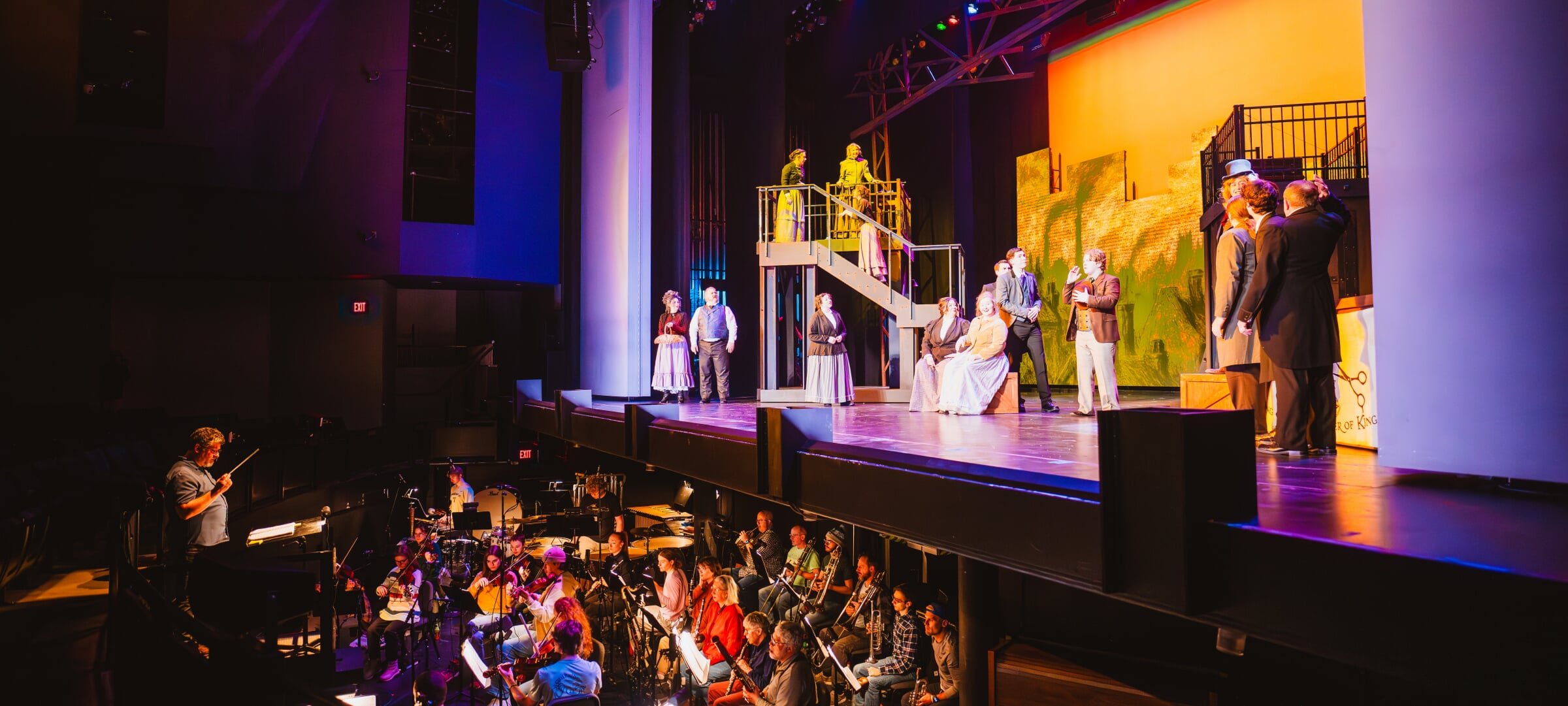 Michigan Tech Theatre Program on stage performing