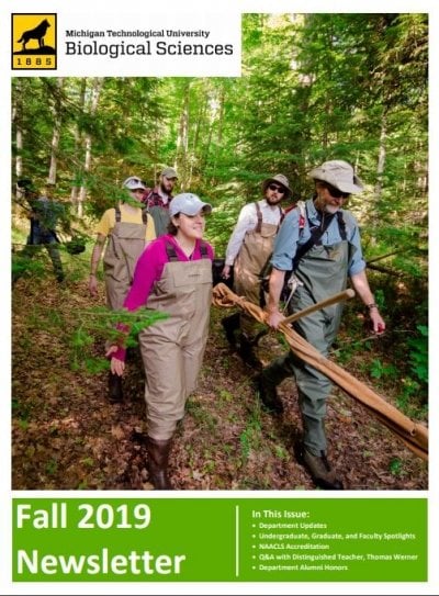 Fall 2019 Biological Sciences Newsletter cover image