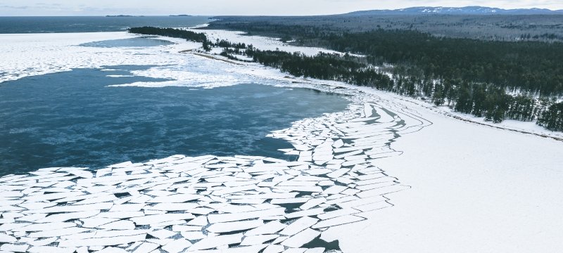 Keweenaw's Huron Bay in the winter