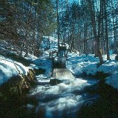 Parshall flume at mouth of Calumet watershed, Michigan. Site has been under study since 1979