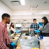 Student in a lab.