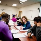 Students working in class.