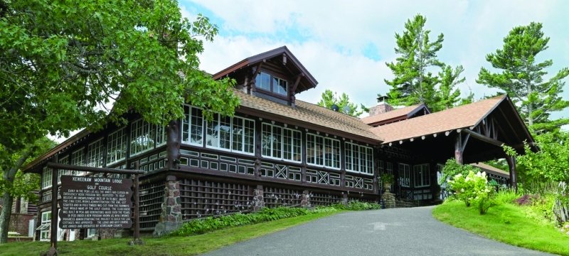 Front of the Keweenaw Mountain Lodge