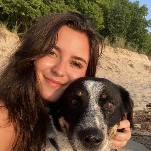 Anna Nault with Dog