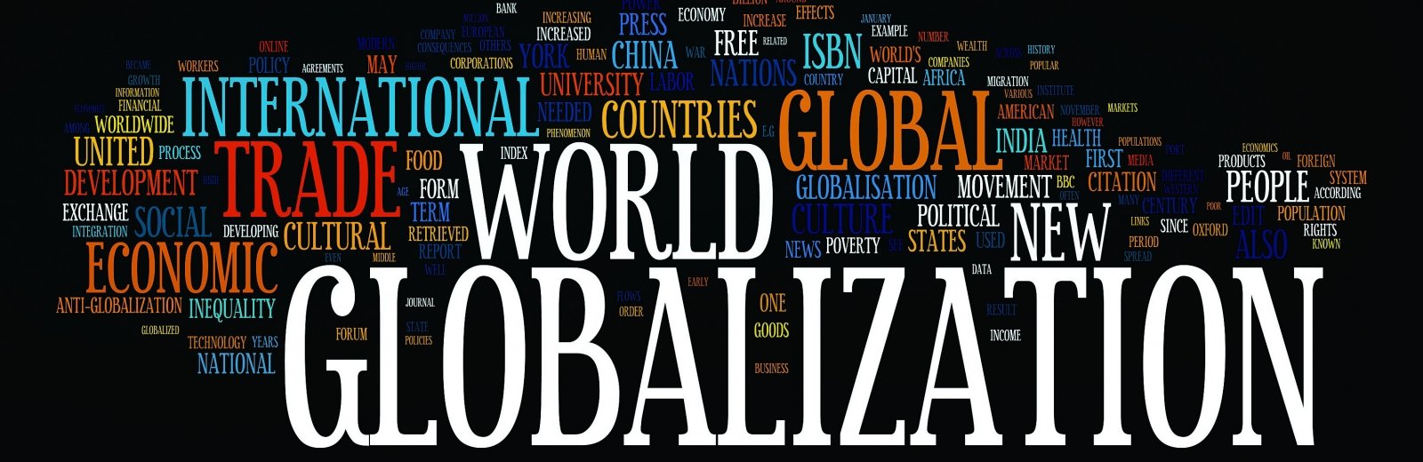 A group of words like "Globalization", "Trade", "International"...