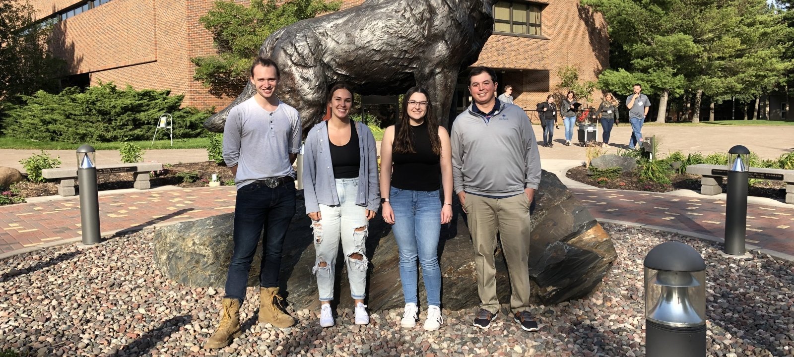 Group photo of students in the Economics Club