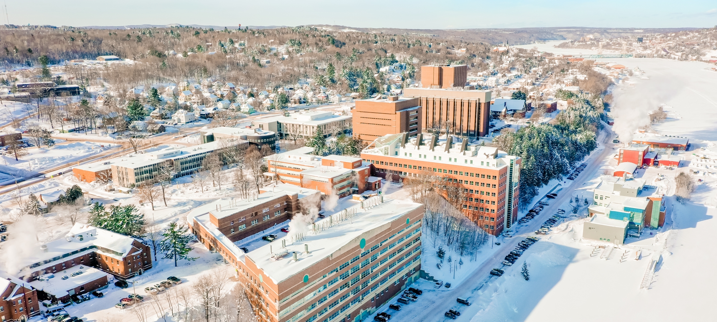 Campus vista during winter