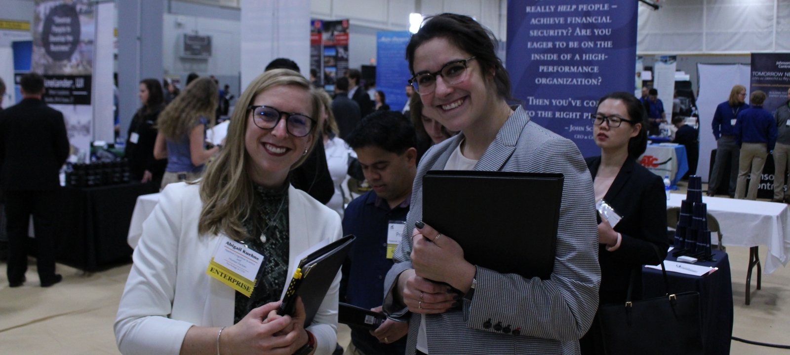 Two students at Career Fair